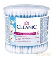 Cleanic Patyczki higieniczne Pudełko okrągłe 200 szt.