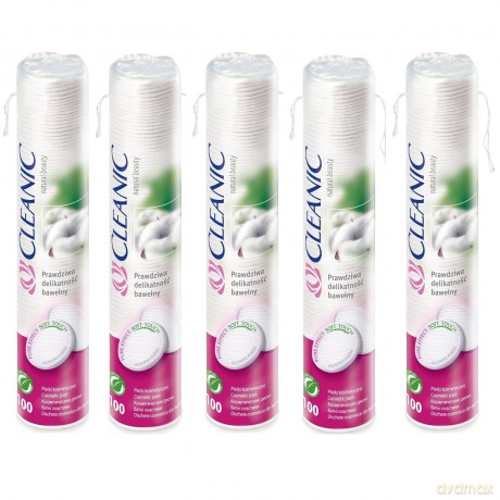 Cleanic Płatki kosmetyczne Pure Effect Okrągłe 5 x 100 szt.
