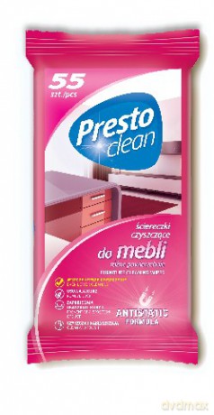Presto Antystatyczne ściereczki czyszczące do mebli 1 op. - 55 szt.