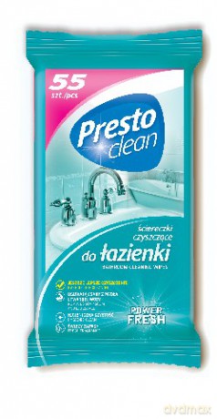 Presto Uniwersalne ściereczki czyszczące do łazienki 1 op. - 55 szt.