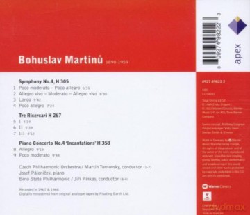 Turnovsky/Czech Philh.Orch: Mart: Sinfonie Nr.4/Tre Ricerca [CD]