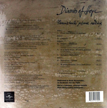 Zbigniew Preisner & Lisa Gerrard & Archie Buchanan: Diaries Of Hope [2xWinyl]