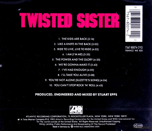 Twisted Sister: You Can't Stop Rock [CD]