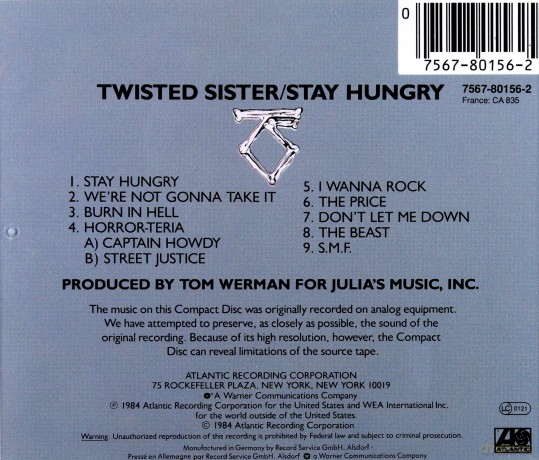 Twisted Sister: Stay Hungry [CD]