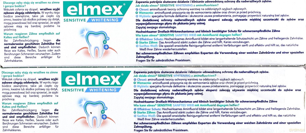 Elmex Sensitive Whitening Pasta do zębów wybielająca 75 ml x 2