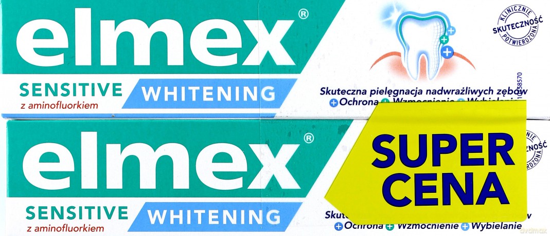 Elmex Sensitive Whitening Pasta do zębów wybielająca 75 ml x 2