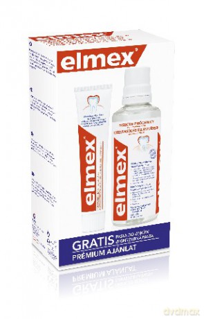 Elmex Zestaw  Przeciw Próchnicy (płyn do płukania ust 400 ml + pasta do zębów 75 ml)