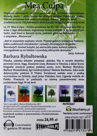 Mea Culpa Saga Cz. Iv - Barbara Rybałtowska [AUDIOBOOK] [CD-MP3]  