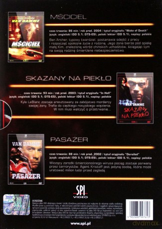 Kolekcja Jean Claude Van Damme: Pasażer / Skazany na piekło / Mściciel [3DVD]