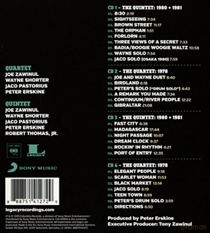 Weather Report: The Legendary Live Tapes [4CD]