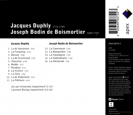 Van Immerseel/Boulay: Bois: Werke Fur Cembalo [CD]