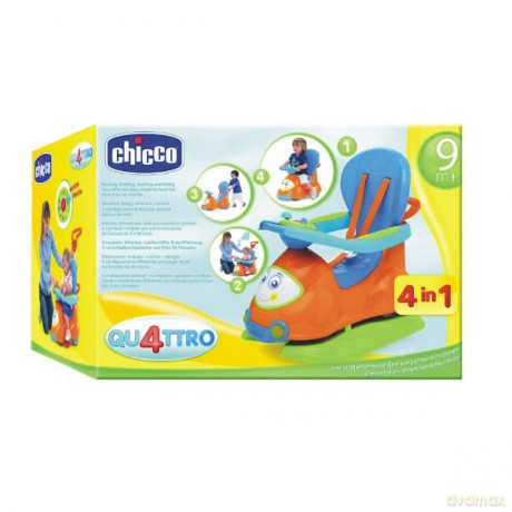CHICCO Jeździdło 4 w 1 pomarańczowe