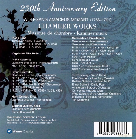 Mozart 250th Anniversary Edition: Chamber Works [BOX] [16CD]