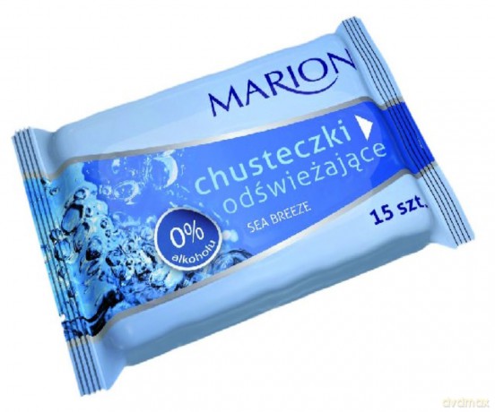 Marion Chusteczki odświeżające Sea Breeze o zapachu morskim - 15 szt.