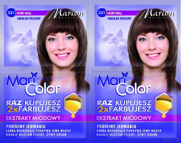 Marion Farba do włosów Mari Color nr 321 jasny brąz