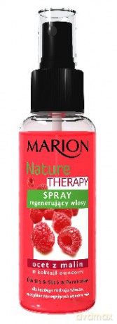 Marion Nature Therapy Spray regenerujący włosy z octem z malin i koktajlem owocowym 120 ml
