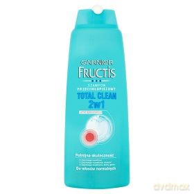 Garnier Fructis Szampon 400 ml Total Clean 2 w 1 przeciwłupieżowy