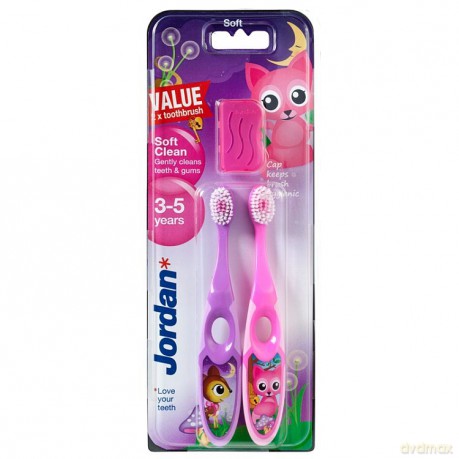 Jordan Szczoteczka do zębów DUO Soft Clean dla dzieci (3-5 lat) miękka 2 szt.