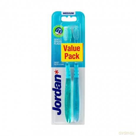 Jordan Szczoteczka do zębów DUO Target Teeth & Gums medium 2 szt.