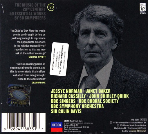 Colin Davis: Tippet A Child Of Our Time [CD]