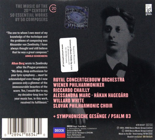 Riccardo Chailly: Zemlinsky Lyric Syphony [CD]