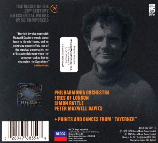 Simon Rattle: Maxwell Davies Symphony 1 [CD]