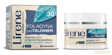 Lirene Folacyna +proTelomer 30+ Aktywny krem przeciwzmarszczkowy na noc