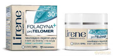 Lirene Folacyna +proTelomer 30+ Regenerująco-nawilżający krem do twarzy i na szyję na dzień SPF5