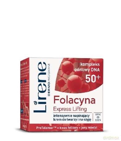 Lirene Folacyna +proTelomer 50+ Przeciwzmarszczkowy krem liftingujący na dzień