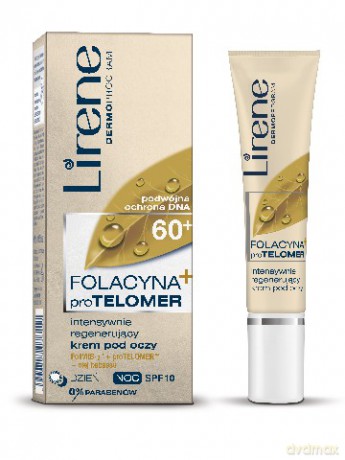 Lirene Folacyna +proTelomer 60+ Intensywnie liftingujący krem pod oczy