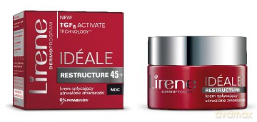 Lirene Restructure 45+ krem spłycający utrwalone zmarszczki na noc 50 ml