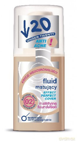 Under Twenty Anti Acne Fluid matujacy Effect Perfect Cover Natural Matt 02 30 ml