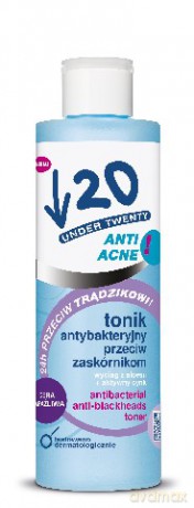 Under Twenty Anti Acne Tonik antybakteryjny przeciw zaskórnikom Cera Wrażliwa 200 ml