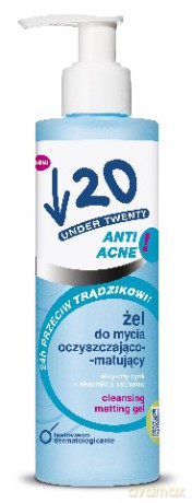 Under Twenty Anti Acne Żel do mycia oczyszczająco-matujący 200 ml