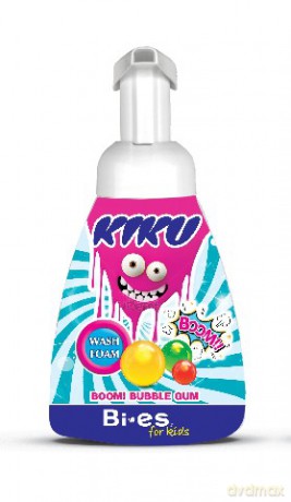 Bi-es Kiku Pianka do mycia dla dzieci Guma Balonowa 250 ml