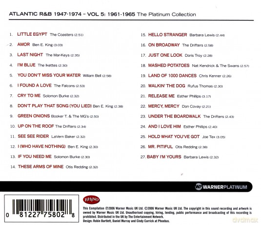 Atlantic R&B vol.5 1961-1965 [CD]
