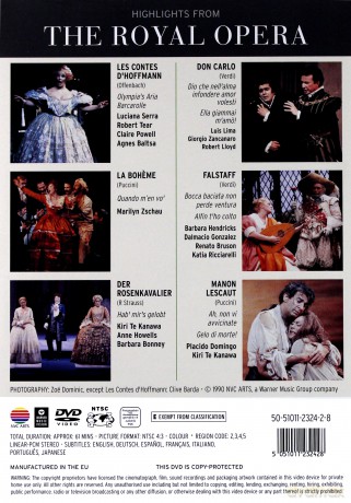 Highlights From The Royal Opera [DVD]