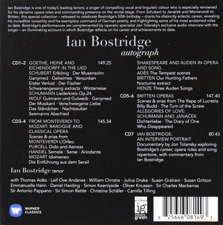 Ian Bostridge: Autograph: Ian Bostridge [7CD]