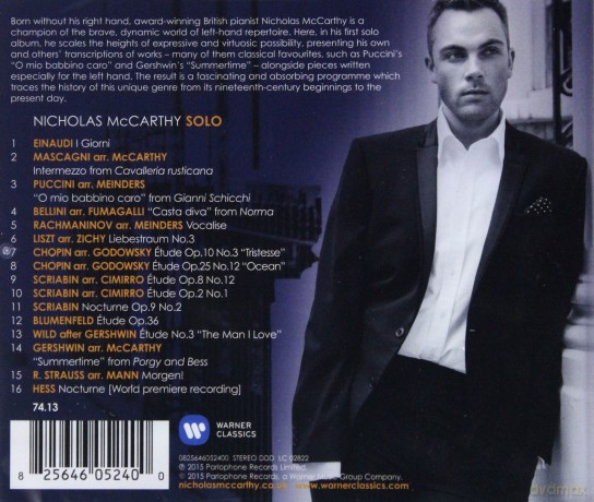 Nicholas Mccarthy: Solo [CD]