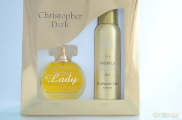 Christopher Dark Woman Fine Gold Lady Zestaw prezentowy Woda Perfumowana 100 ml + Dezodorant spray 150 ml