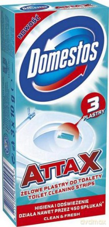 Domestos Attax Ocean żelowe plastry do toalety 3 szt