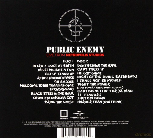 Public Enemy: Live At Metropolis Studios (Limited) [2CD]