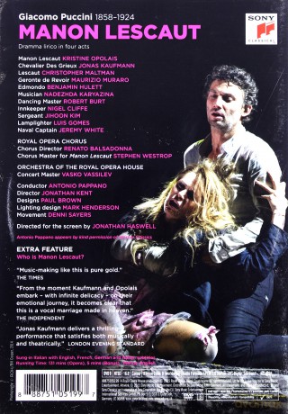 Jonas Kaufmann: Puccini: Manon Lescaut [DVD]
