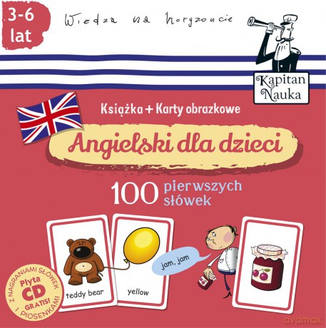 Angielski dla dzieci. 100 pierwszych słów + karty obrazkowe [KSIĄŻKA]