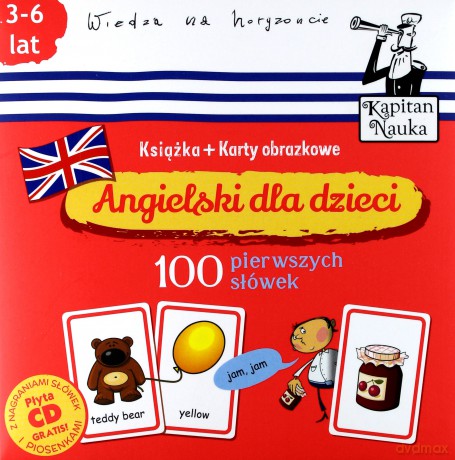 Angielski dla dzieci. 100 pierwszych słów + karty obrazkowe [KSIĄŻKA]