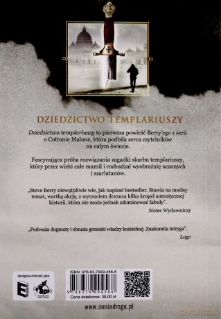 Dziedzictwo Templariuszy - Steve Berry [KSIĄŻKA]