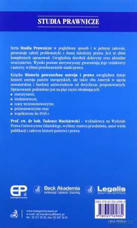 Historia powszechna ustroju i prawa - Tadeusz Maciejewski [KSIĄŻKA]