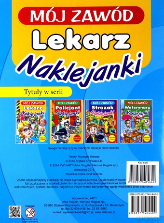 Mój zawód lekarz. Naklejki z brokatem [KSIĄŻKA]