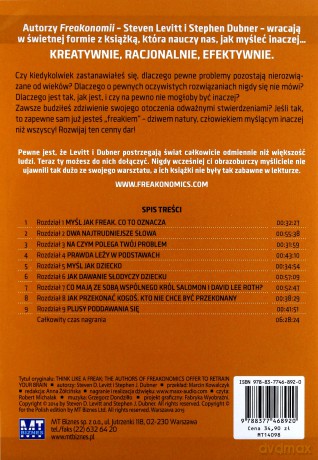 Myśl jak freak. Autorzy freakonomii proponują: przeprogramuj swój mózg - Steven D Levitt [AUDIOBOOK] [CD-MP3]