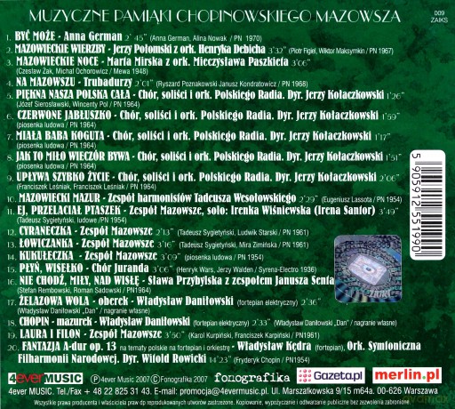 Muzyczne pamiątki chopinowskie [CD]